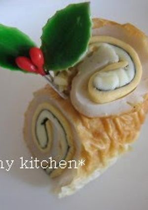 A picture of For Bentos - Chikuwa Bûche de Noël.