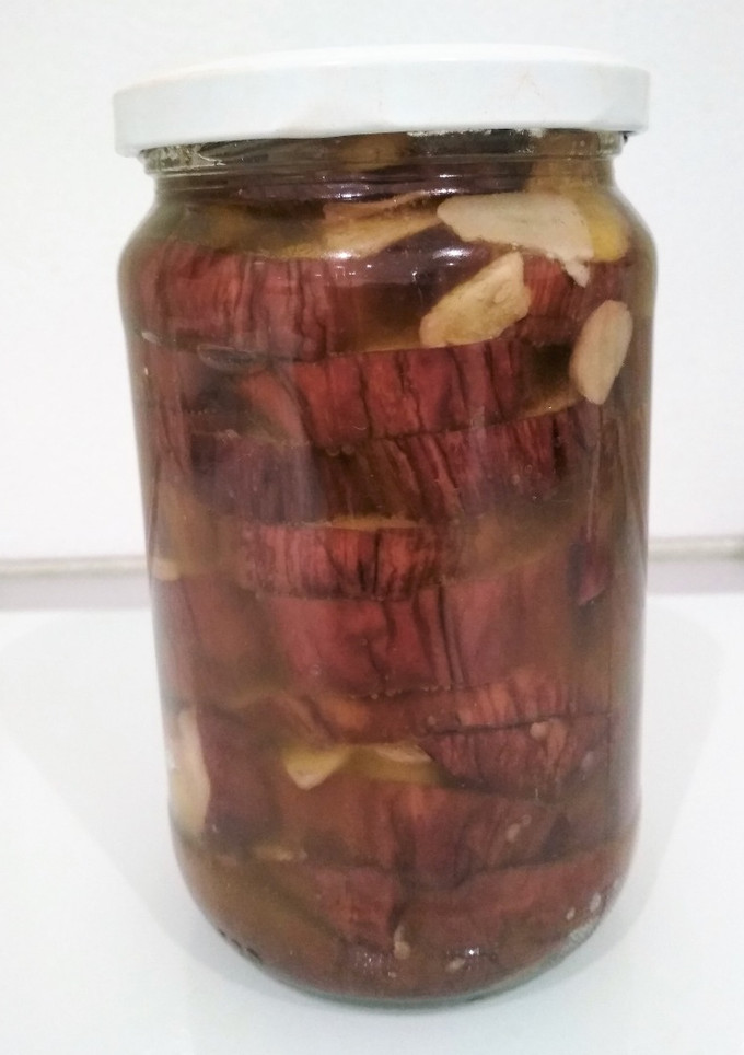 Una foto de Conserva de berenjenas en aceite