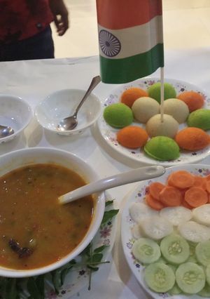 A picture of Sambar Idli, South Indian dish.