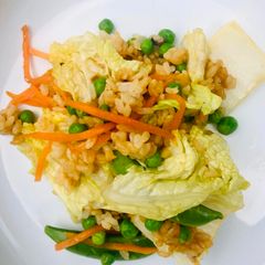 A picture of Crunchy Cabbage Fried Brown Rice.