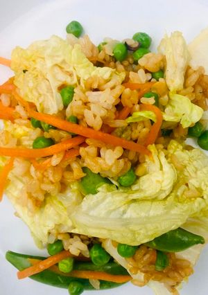 A picture of Crunchy Cabbage Fried Brown Rice.