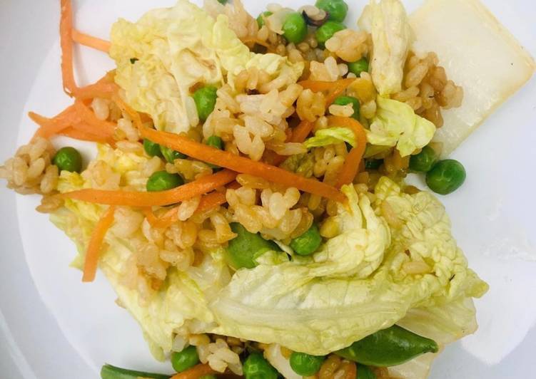 Easiest Way to Make Quick Crunchy Cabbage Fried Brown Rice