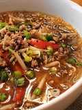 Healthy Dandan Noodles with Cellophane Noodles and Black Sesame