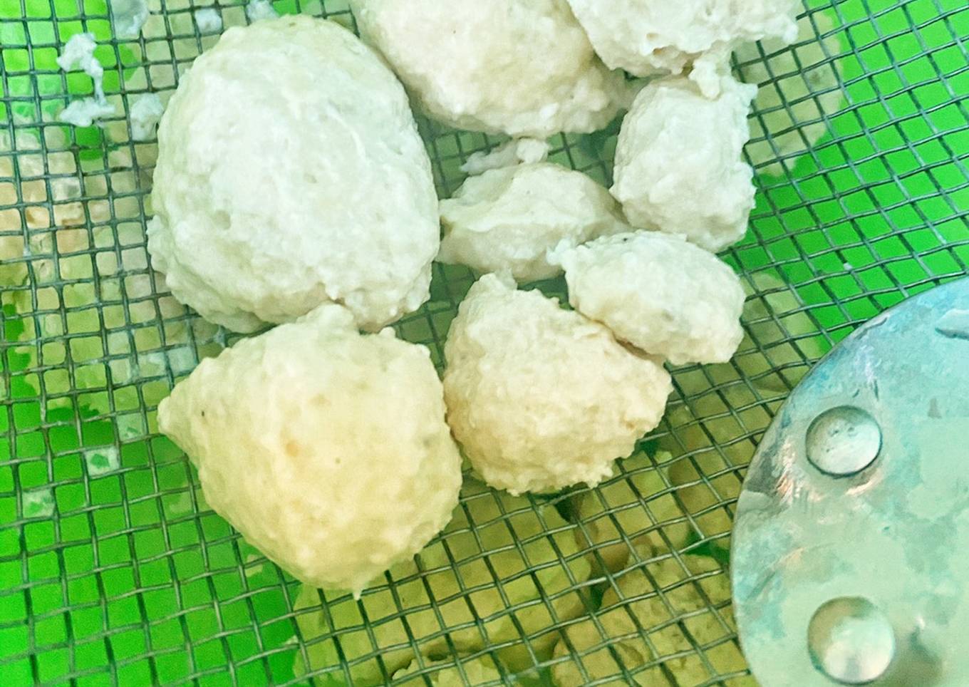 Bakso kilat ayam labu alergi telur tanpa tepung serat diet physsilium husk