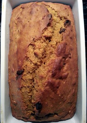 A picture of Super Moist n Hardy Banana-Pumpkin Bread.