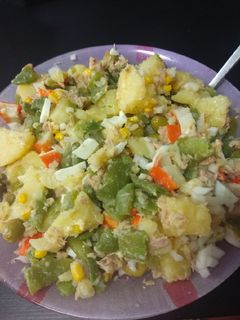 Una foto de Ensalada de patatas con judías verdes