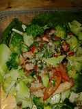 3?flavours bbq pork with broccoli stems