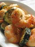 Shrimp and Zucchini Stir Fried In Milk And Miso