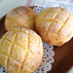 A picture of Butter-free Kabocha Melon Bread in a Bread Maker.