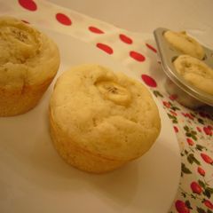 A picture of No Oil, Eggs, or Milk Easy Banana Cupcakes.