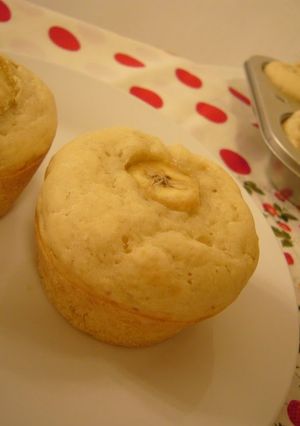 A picture of No Oil, Eggs, or Milk Easy Banana Cupcakes.