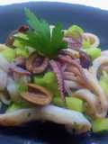 Calamari, sedano e olive taggiasche