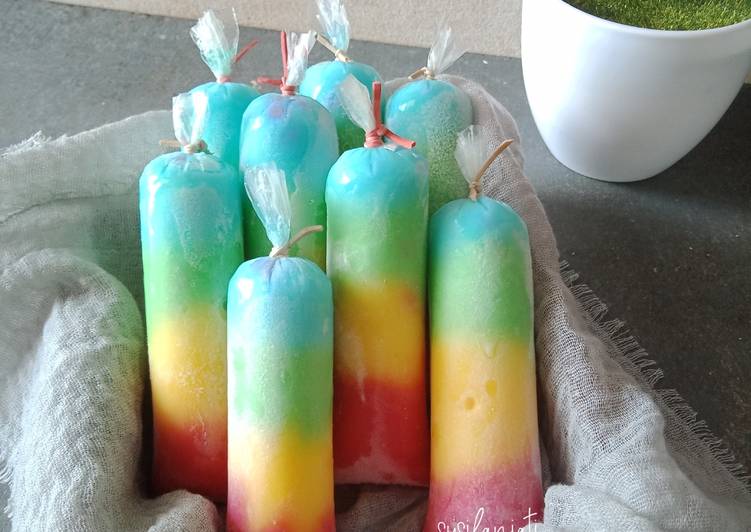 Resep masakan Es jelly rainbow | Bahan Membuat Es jelly rainbow Yang Sempurna