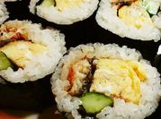 A picture of japanese sushi roll