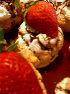 A picture of whipped cream puffs.