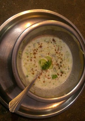 A picture of Cucumber(kakdi) Raita.