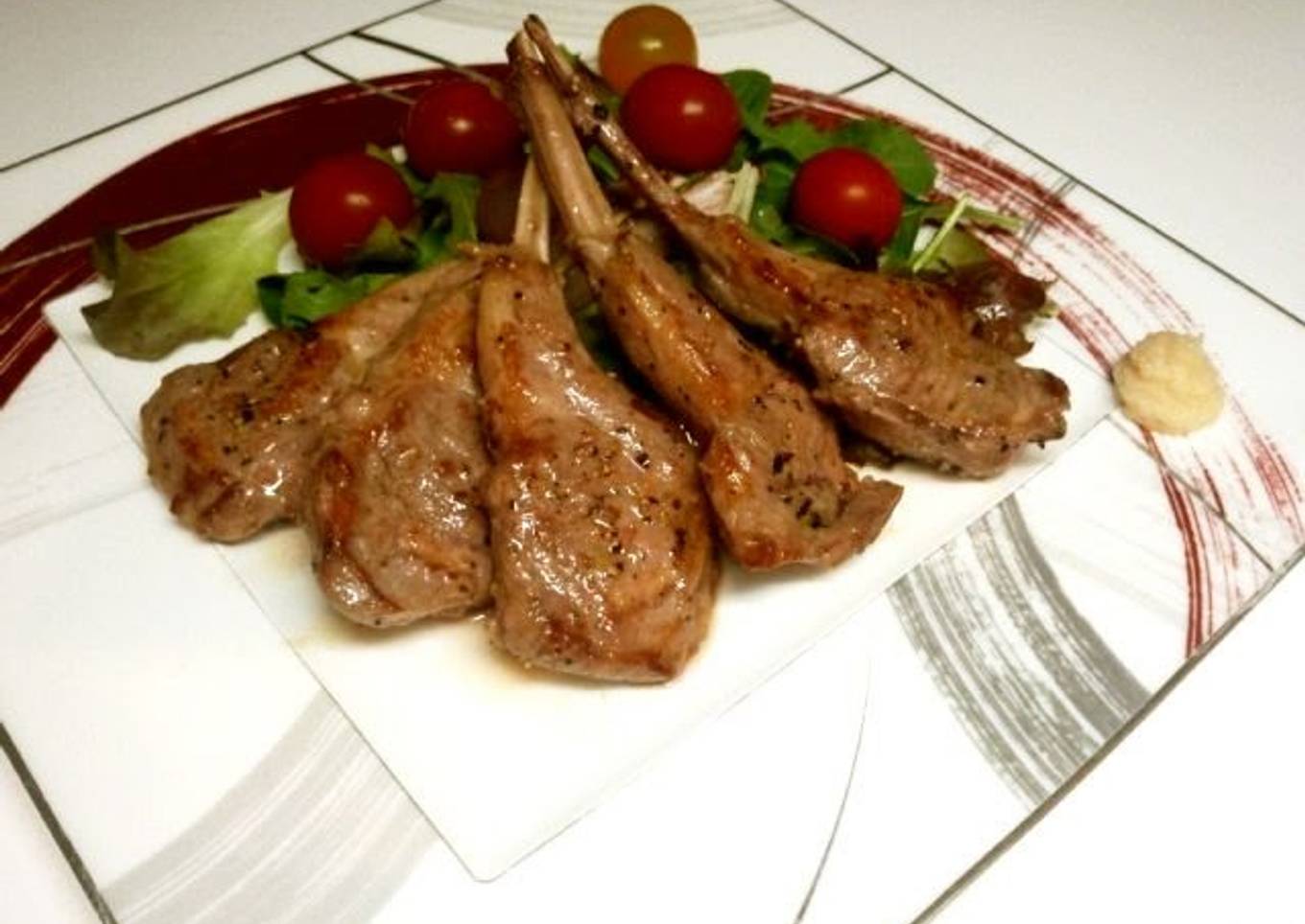 Lamb with radishes