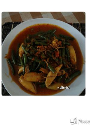 Foto resep Tumis kacang panjang cumi asin pedas