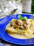 Simmered Spring Cabbage and Spring Onions with Mustard Cream