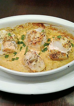 A picture of Oven Roasted Fish Fillet Bundles in Lemon Cream Sauce.