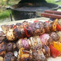 A picture of Fajita Chicken Kabobs.