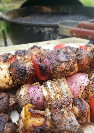 A picture of Fajita Chicken Kabobs.