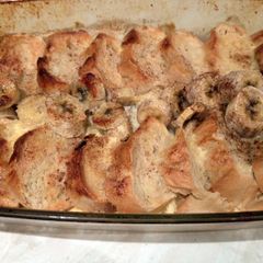 A picture of Banana Bread and Butter Pudding.