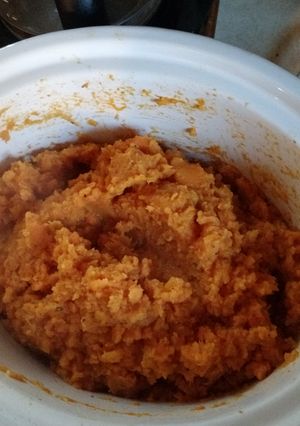 A picture of Mashed sweet potatoes.
