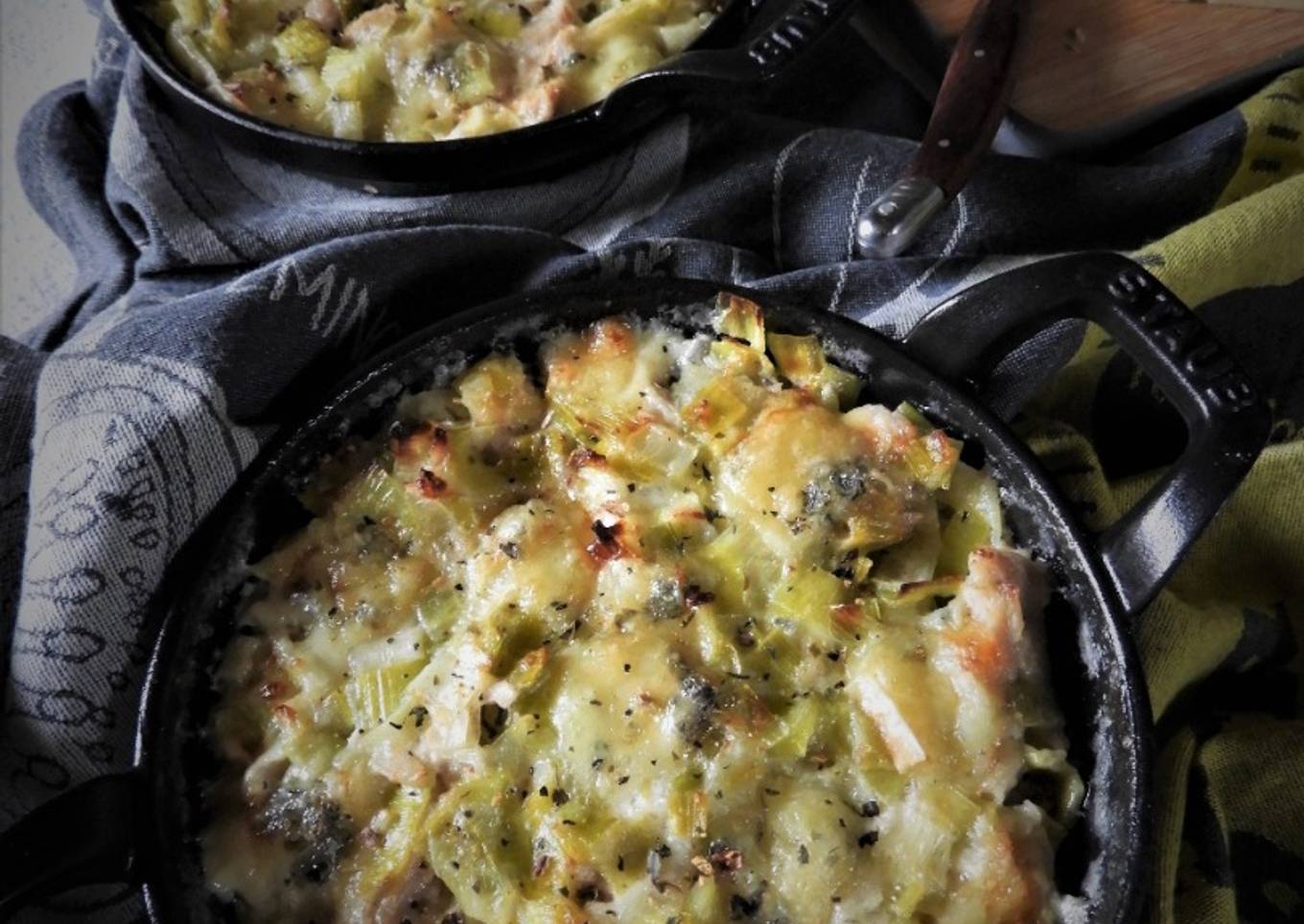 Gratin de poireaux à la fourme de Montbrison