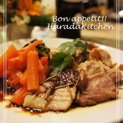 A picture of 10 minutes! Rosemary Steamed Pork.