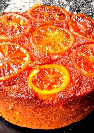 Una foto de Tarta invertida de Naranja