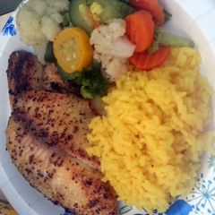 A picture of lemon pepper tilapia.