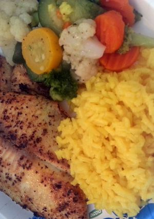 A picture of lemon pepper tilapia.