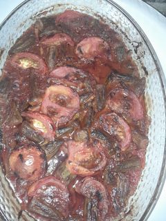 صورة لوصفة طاجن باميه باللحمه 😋😋😋