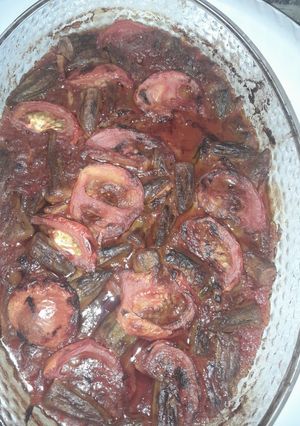 صورة لوصفة طاجن باميه باللحمه 😋😋😋