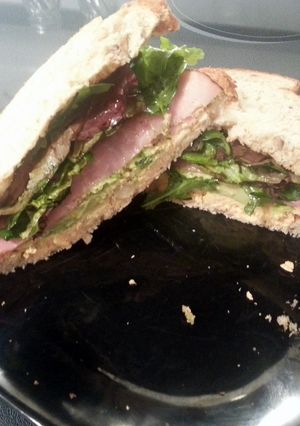 A picture of Ham and Goat Cheese Sandwiches.