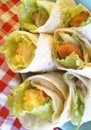 A picture of Fluffy Tortilla Style Wraps with Only 2 Ingredients.