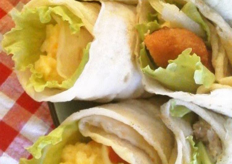 Fluffy Tortilla Style Wraps with Only 2 Ingredients