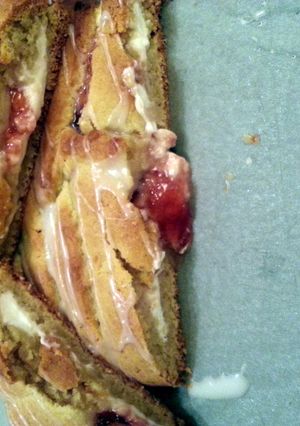 A picture of 'V' No-Yeast.... Strawberry Cream Cheese Braid....
