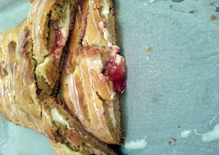 Easiest Way to Make Speedy ‘V’ No-Yeast…. Strawberry Cream Cheese Braid…