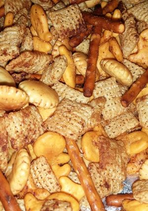 A picture of Party "Chex" Crunchy Snack Mix.