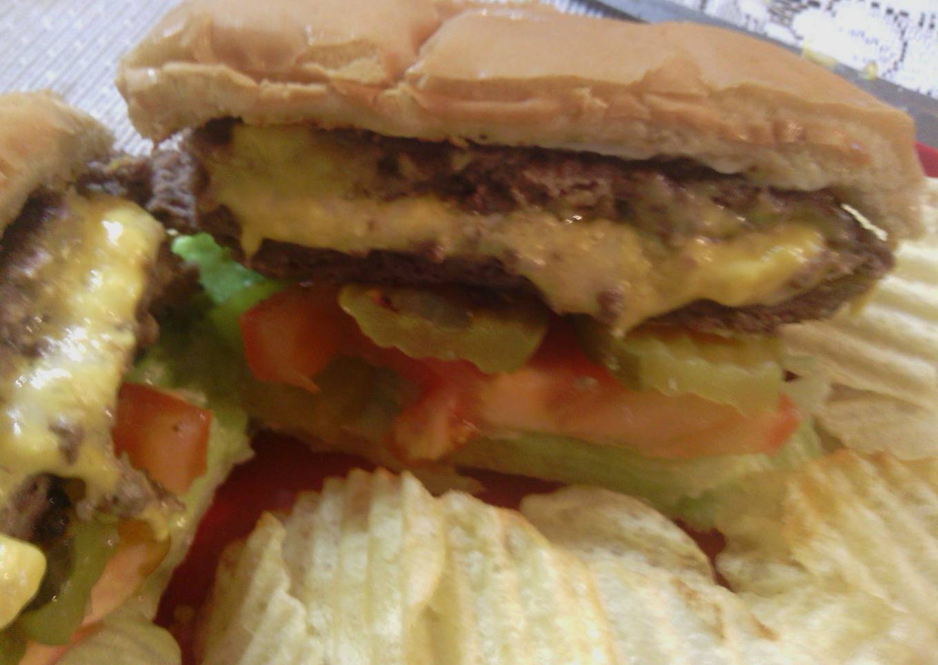 sunshine 's three cheeses stuffed burgers