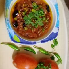 A picture of Timatar ki chutney.