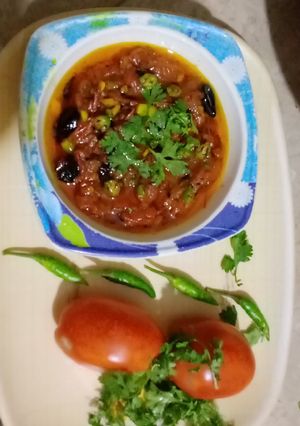 A picture of Timatar ki chutney.