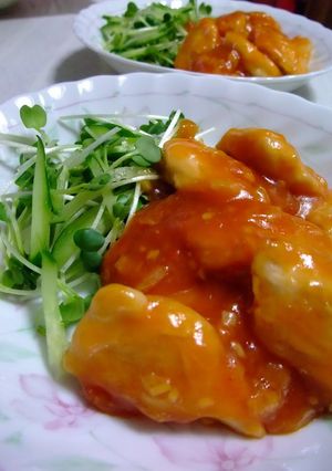 A picture of Chicken Tenders in Chili Sauce.