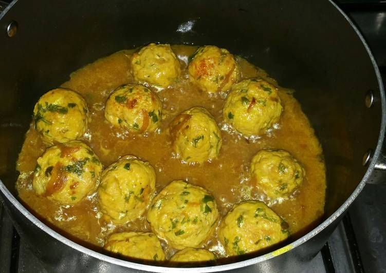 Delicious Chicken Meat Balls With Spicy Curry..