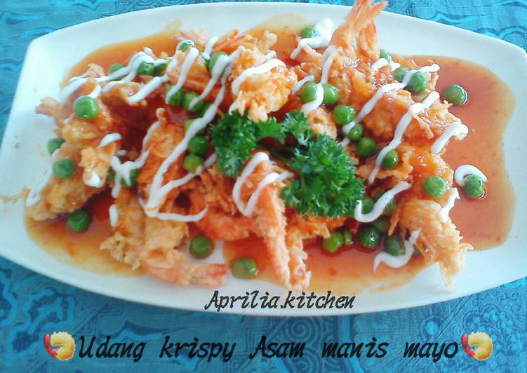 Resep Udang krispy asam manis mayo🍤🍤, Bisa Manjain Lidah