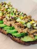 Avocado Toast with Sun-Dried Tomato and Pistachio Pesto