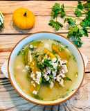 Canh bí đỏ nấu đậu phộng (lạc)