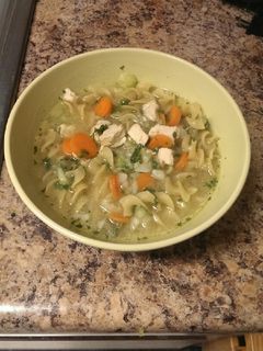 A picture of Get Well Chicken Noodle soup.